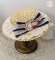 Small Flat Straw Hat(Navy Bow)