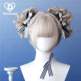 Dcoucou Short Bobo Double Ponytails Curls Lolita Wigs