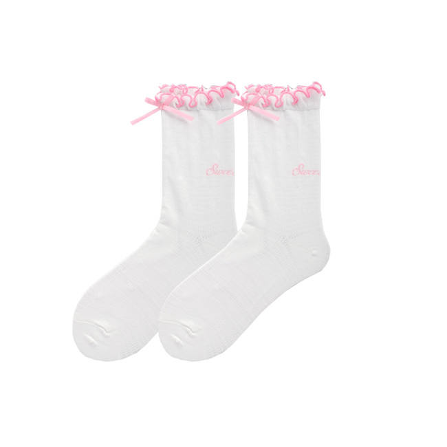 White Cotton Sweet Lolita Short Socks