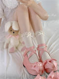 White Cotton Sweet Lolita Short Socks