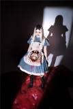 Your Highness Alice the Black Fairy Tale Lolita Dress and Apron Pale Blue Size L In Stock