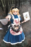 Your Highness Alice the Black Fairy Tale Lolita Dress and Apron Pale Blue Size L In Stock
