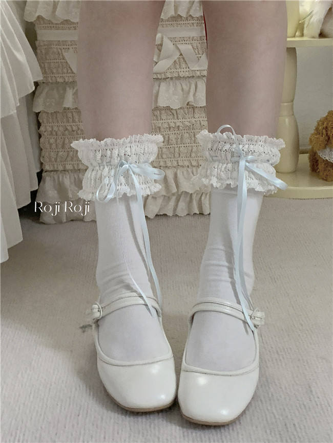 Lace Trim Cotton Sweet Lolita Socks