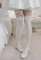 White Above Knee Socks with Blue Silk Ribbon -64cm