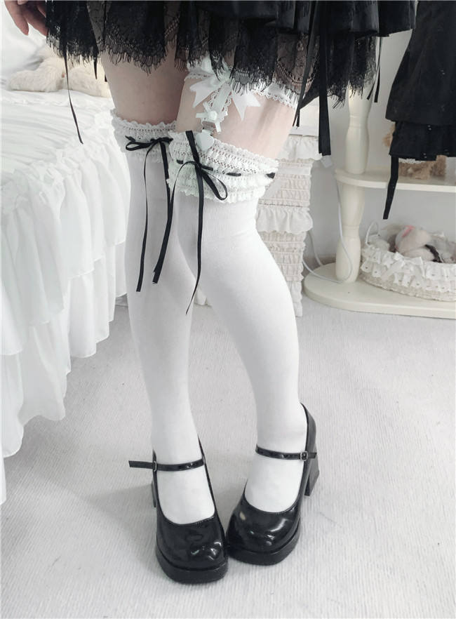 Lace Trim Cotton Sweet Lolita Socks