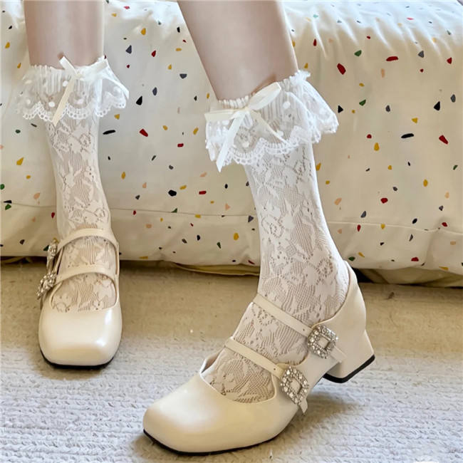 Lace Bow Summer Lolita Socks