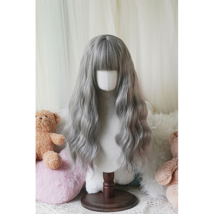 Yuchashui Water Ripple Long Curly Wigs 60cm
