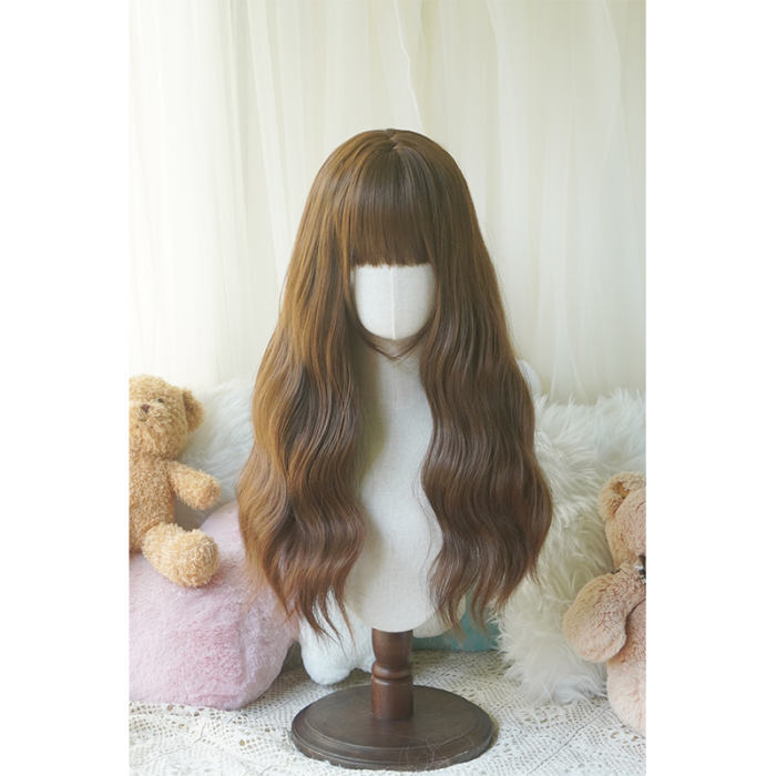 Yuchashui Water Ripple Long Curly Wigs 60cm