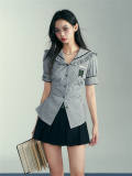 Kyouko & Harry Potter Co-signed Stripe Ruffle Collar Blouse