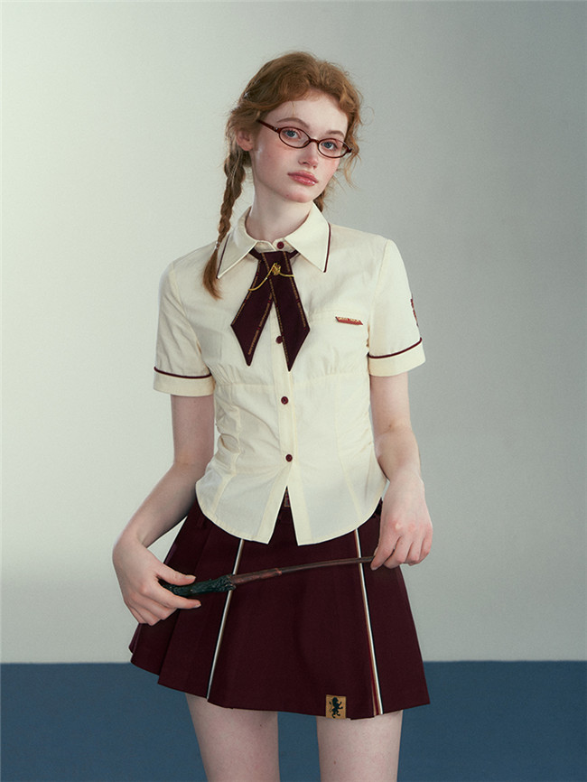 Kyouko & Harry Potter Co-signed College Style Skirt, Blouse and