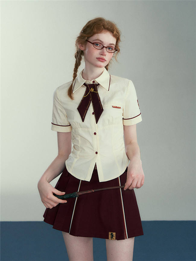 Kyouko & Harry Potter Co-signed College Style Skirt, Blouse and Vest Harry Potter Clothes