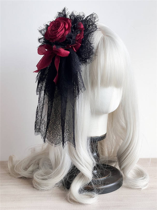 Hand-made Mesh Lace Top Hat