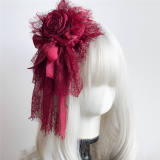 Hand-made Mesh Lace Top Hat