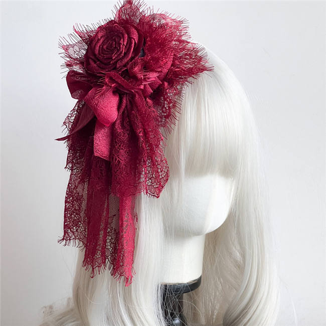 Hand-made Mesh Lace Top Hat