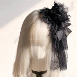 Hand-made Mesh Lace Top Hat