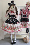 Cat Strawberry Garden Sweet Lolita Dress and Apron
