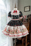 Cat Strawberry Garden Sweet Lolita Dress and Apron