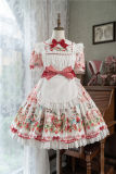 Cat Strawberry Garden Sweet Lolita Dress and Apron