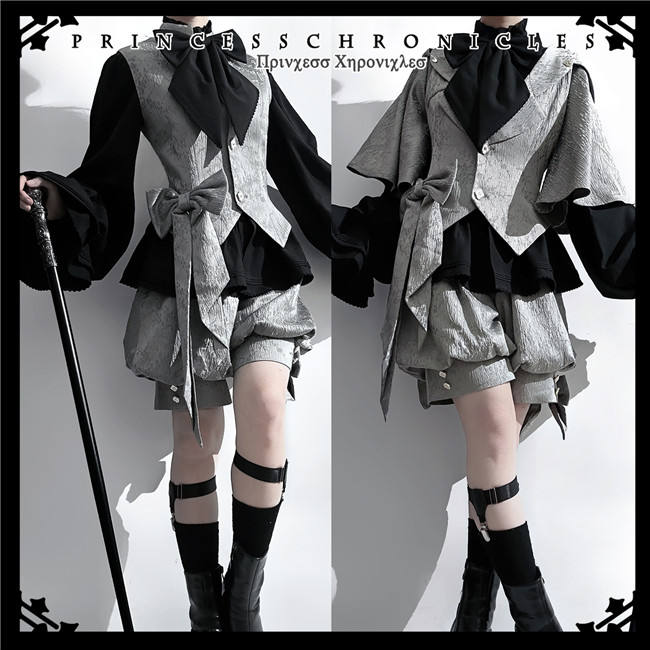 Princess Chronicles Gray Ouji Fashion Blouse, Vest, Pants and Coat