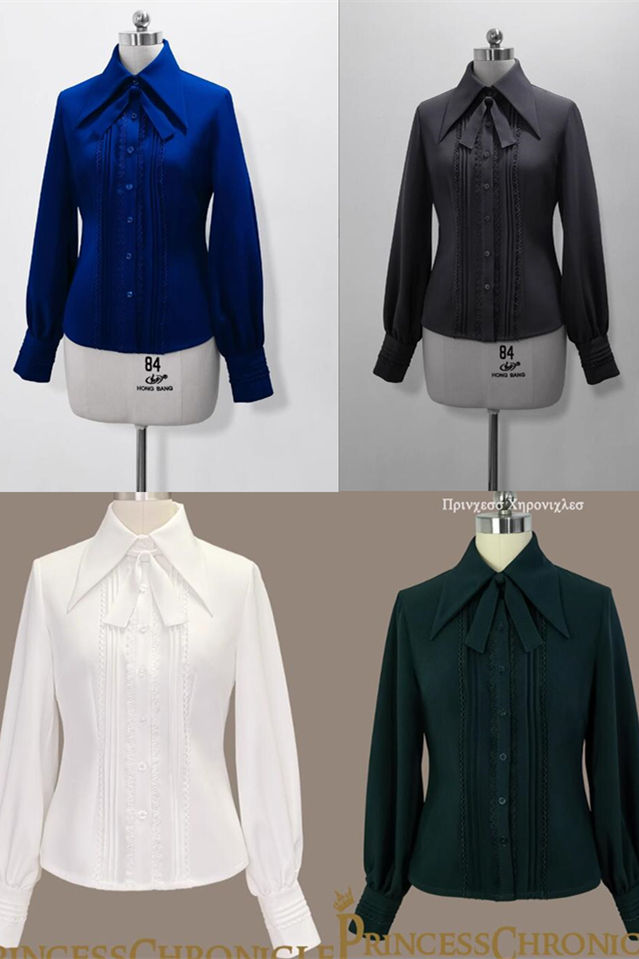 Princess Chronicles Ouji Fashion Blouse Black White Red Green Size M - In Stock