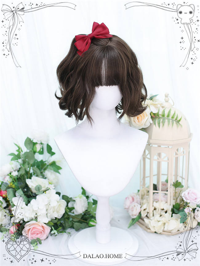 Dalao Home Natural Short Curly Lolita Wig