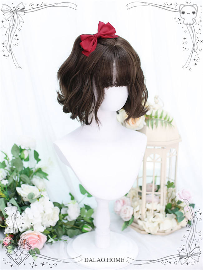 Dalao Home Natural Short Curly Lolita Wig