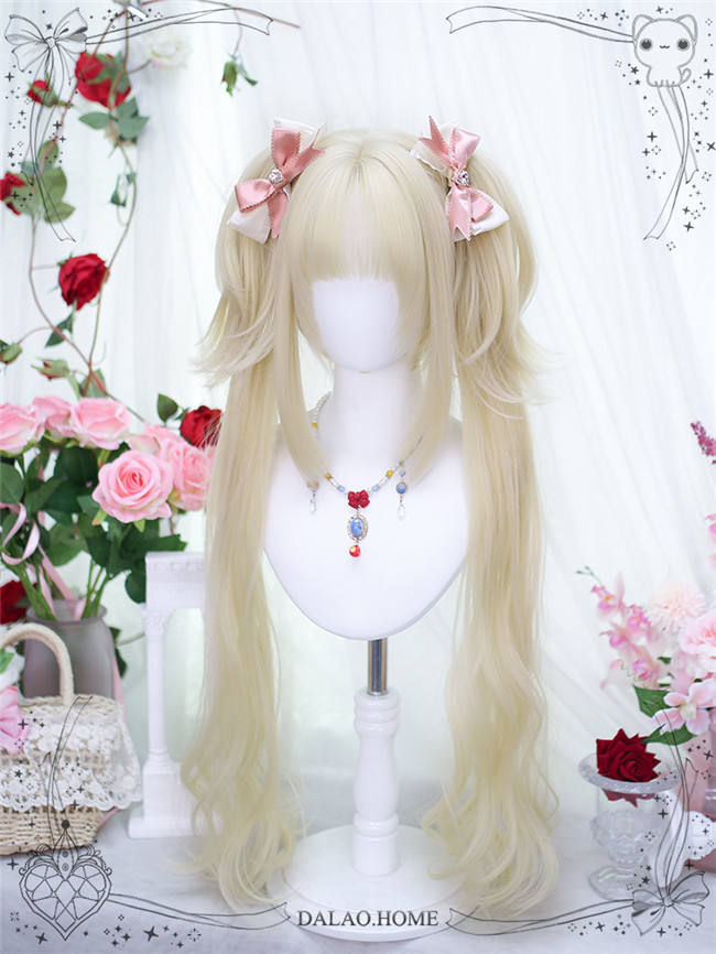 Dalao Home Milk Roll Double Ponytails Lolita Wig
