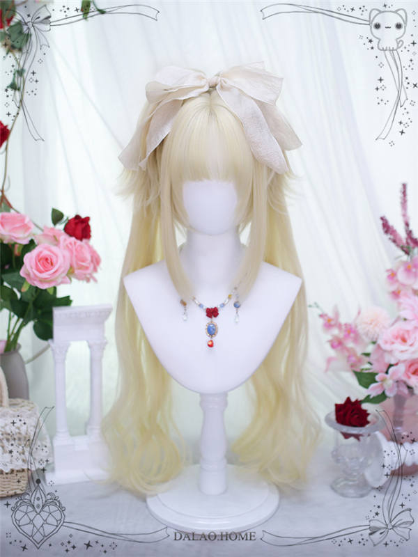 Dalao Home Milk Roll Double Ponytails Lolita Wig
