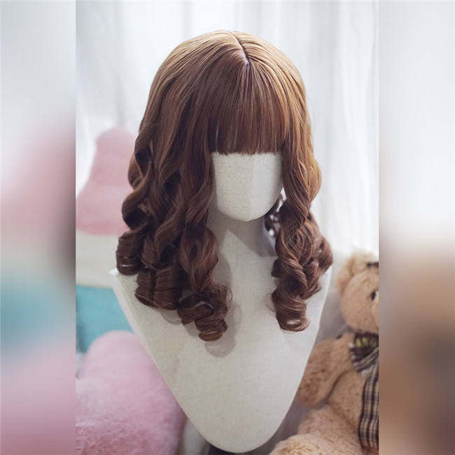 Yuchashui Retro Doll Style Short Curly Prince Wig