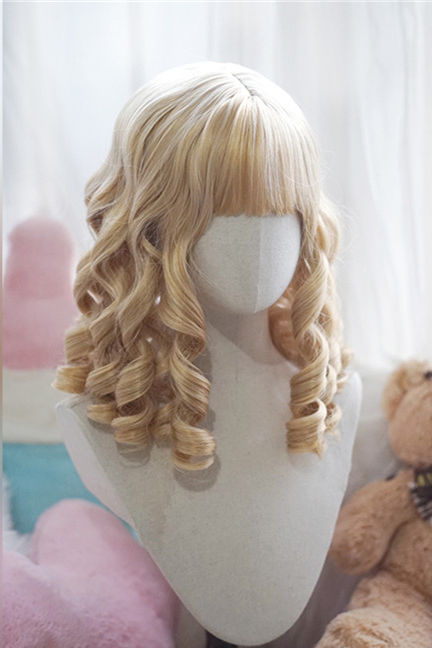 Yuchashui Retro Doll Style Short Curly Prince Wig