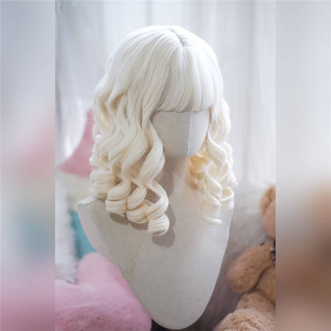Yuchashui Retro Doll Style Short Curly Prince Wig