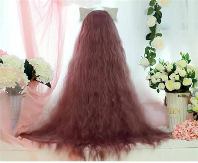 Yuchashui 120cm Super Long Water Wavy Princess Wig