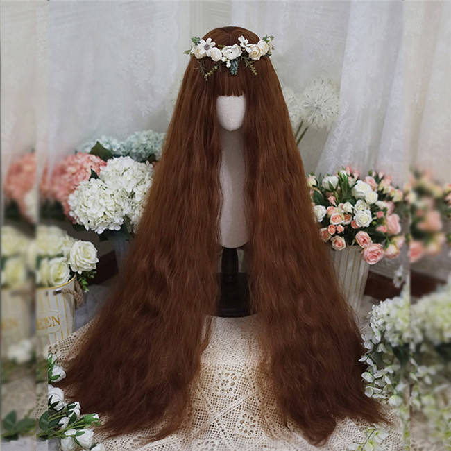 Yuchashui 120cm Super Long Water Wavy Princess Wig