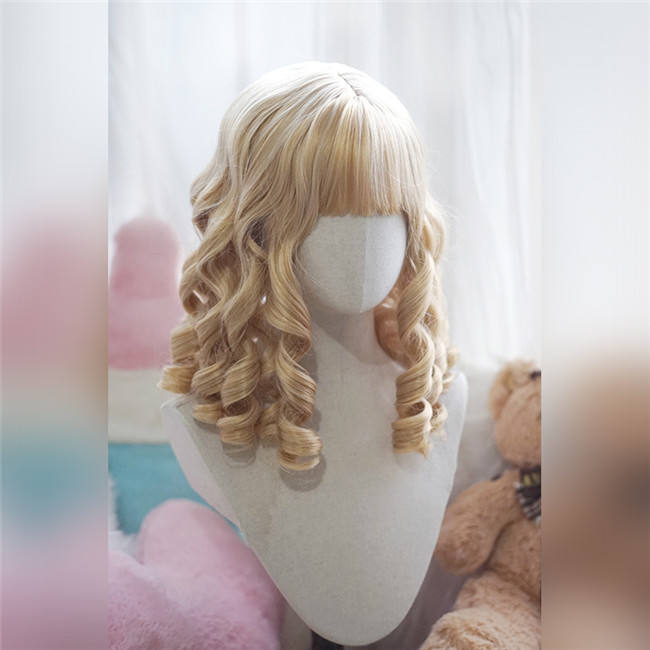 Yuchashui Retro Doll Style Short Curly Prince Wig