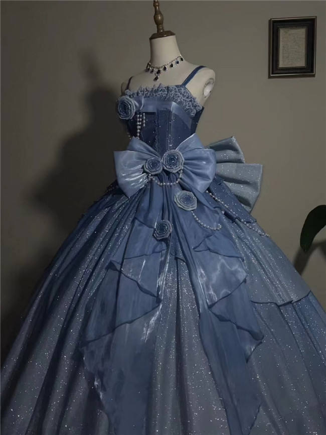 Milky Way Blue Lolita Wedding Dress