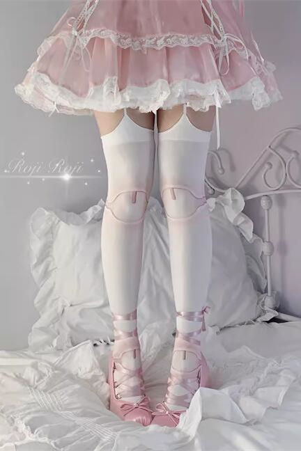 Jointed Doll Print Lolita Tights
