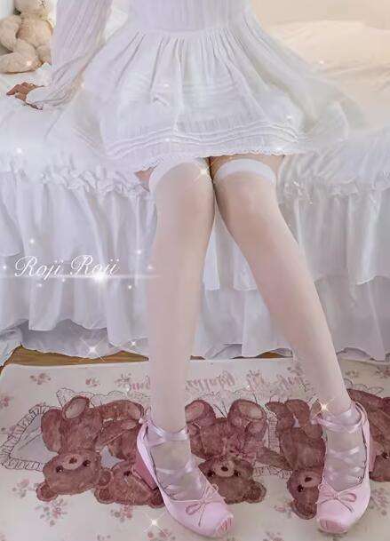 80D Velvet Above Knee Lolita Socks