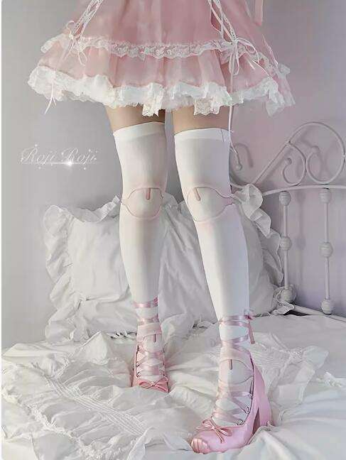 Jointed Doll Print Lolita Tights