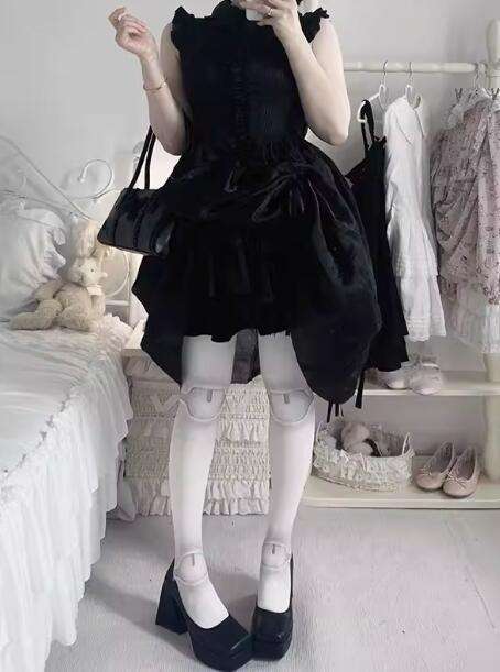 Jointed Doll Print Lolita Tights