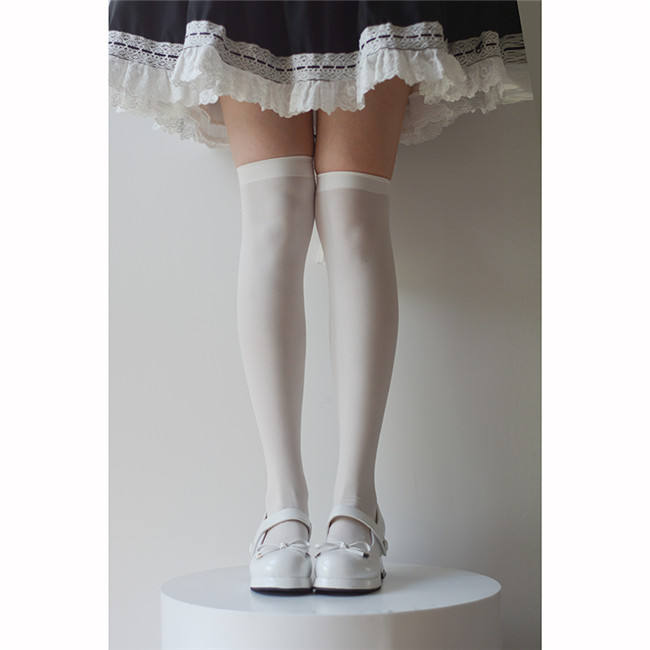 80D Velvet Above Knee Lolita Socks