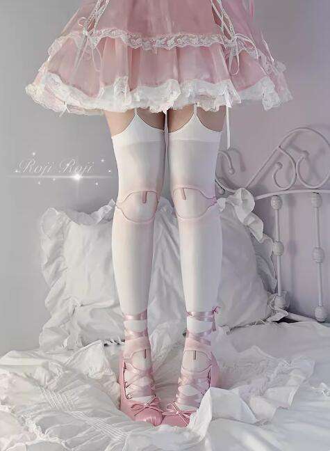 Jointed Doll Print Lolita Tights