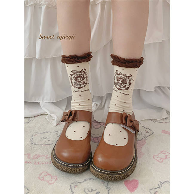 Antique Doll Pure Cotton Cute Lolita Socks