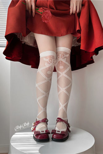 Angel and Devil Summer Glass Silk Lolita Socks