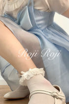 White Thin Velvet Sweet Lolita Socks