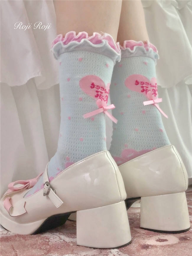 Polka Dots Pure Cotton Sweet Lolita Short Socks