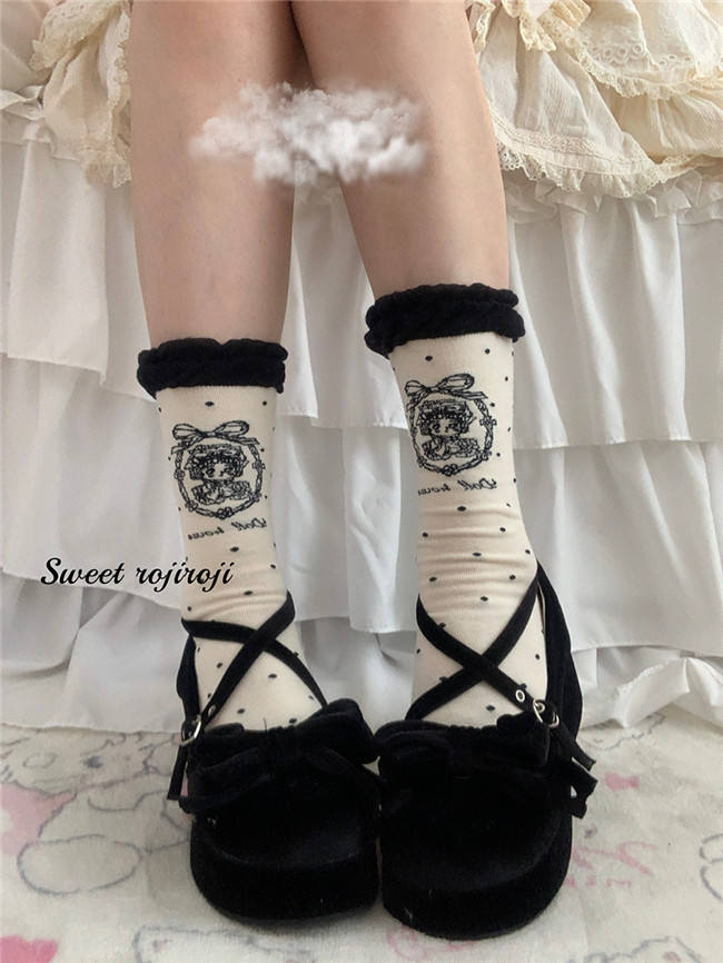 Antique Doll Pure Cotton Cute Lolita Socks