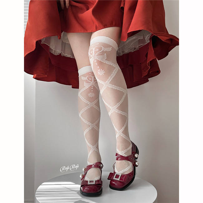 Angel and Devil Summer Glass Silk Lolita Socks