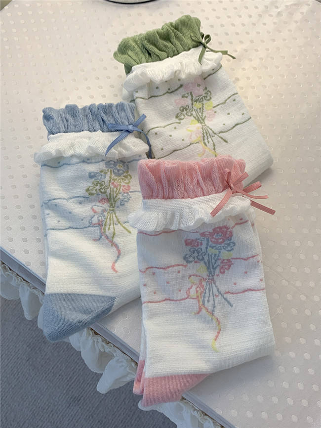 Spring Bouquet Pure Cotton Lolita Socks