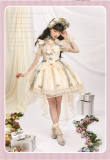 Moonlight Ballet Normal Waist Lolita Jumper Dress, Blouse and Bonnet