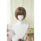 Dark Brown Short Wig with straight bangs